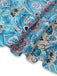 Blaues 70er Boho Midikleid mit Neckholder und Paisley