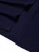 Blaues 60er Strick-Kleid mit Peter-Pan-Kragen