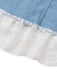 Blaues 80er Jeans-Korsett-Kleid mit Spaghettiträger und Spitze