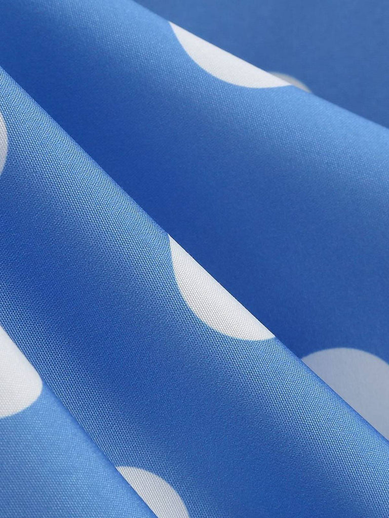 1950er Polka Dot Peter-Pan-Kragen Ärmelloses Kleid