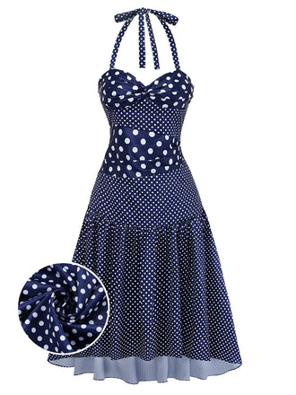 40er Kleid mit Plissee und Asymmetrisch
