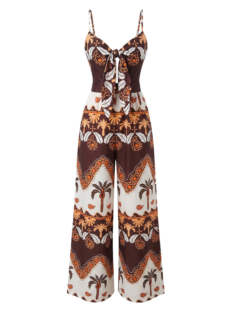 30er Jumpsuit mit Spaghettiträger und Schleife