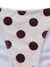 Braunes 1940er-Jahre-Polka-Dot-Neckholder-Tankini-Set-Detail