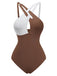 60er Badeanzug mit Neckholder und Criss-Cross