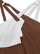 60er Badeanzug mit Neckholder und Criss-Cross