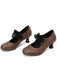 Retro Stage Vintage-Mary-Jane-Pumps mit zarter Spitzenschleife für elegante Anlässe.