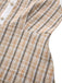 Khaki 1940er Vintage Patchwork Langärmel Kleid