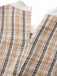 Khaki 1940er Vintage Patchwork Langärmel Kleid