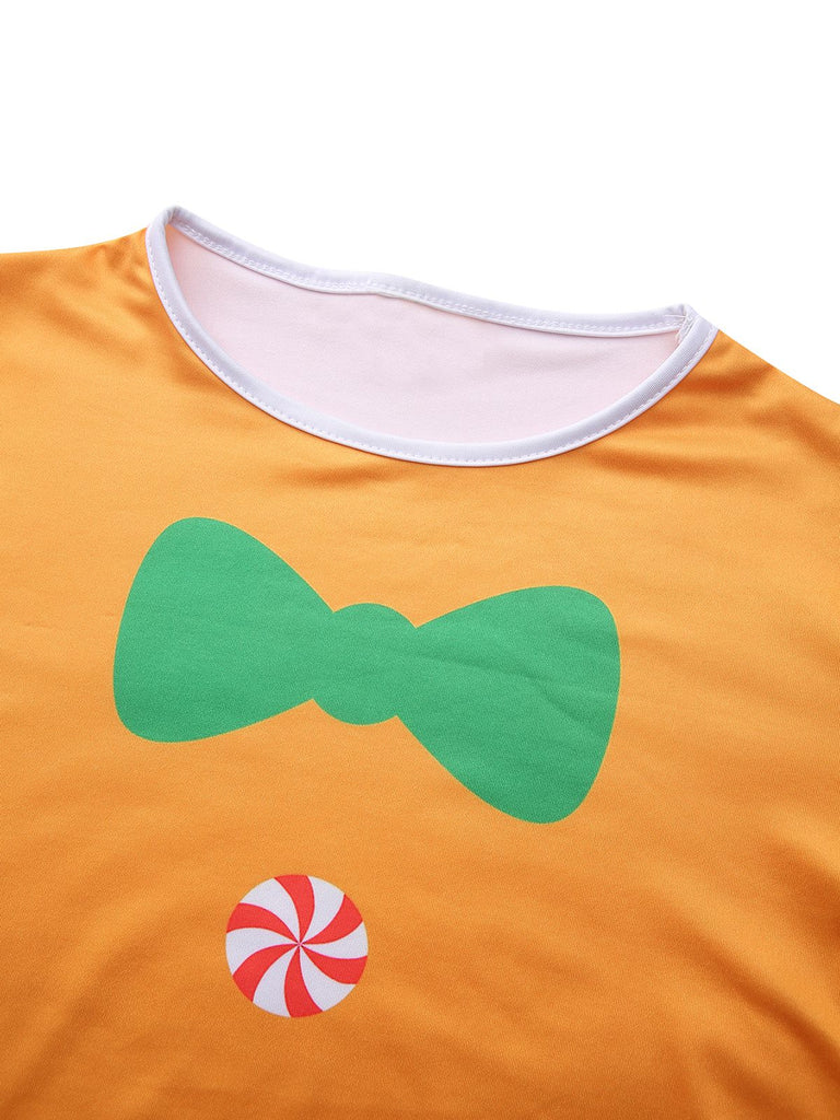 Gelb 1960er Lebkuchen Cosplay Kleid