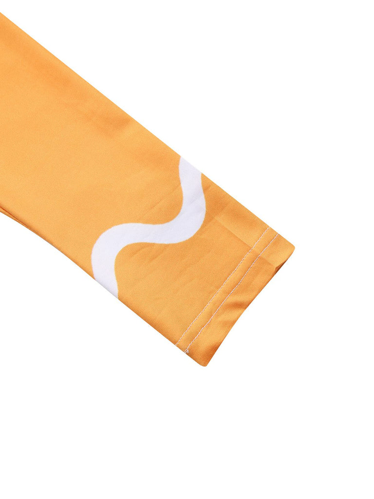 Gelb 1960er Lebkuchen Cosplay Kleid