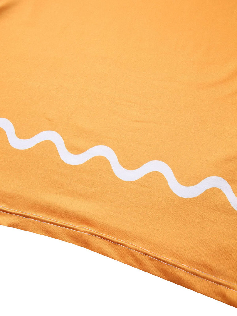 Gelb 1960er Lebkuchen Cosplay Kleid