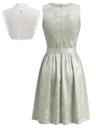 Hellblaues 50er Kleid mit Schürze und Top
