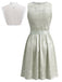 Hellblaues 50er Kleid mit Schürze und Top