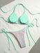 80er Bikini-Set mit Neckholder und Paisley