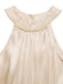 Champagneres 30er Ärmelloses Satin-Midikleid mit Neckholder und Perlen
