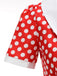 50er Swingkleid mit Peter-Pan-Kragen und Polka-Dots