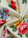 Cremefarbenes 40er Bolero & Kleid Set mit Blumen