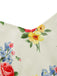 Cremefarbenes 40er Bolero & Kleid Set mit Blumen