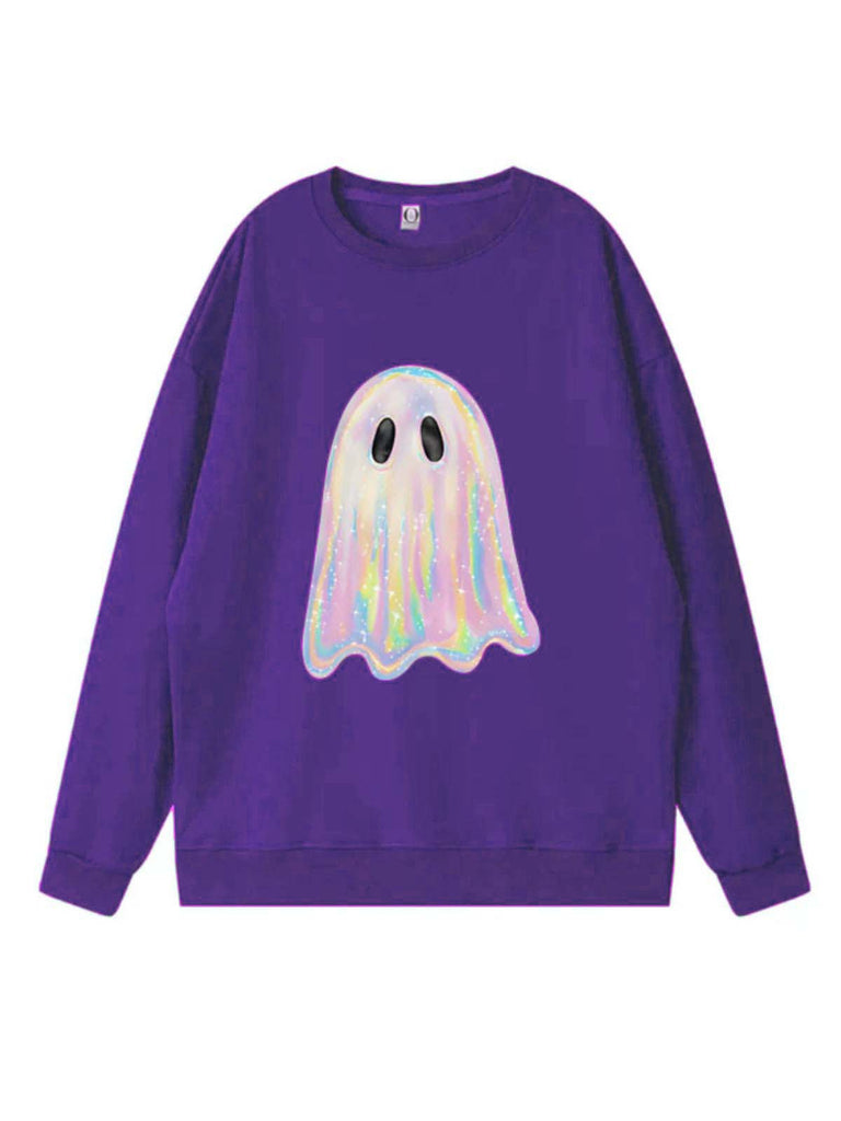 Vintage 1980er Halloween Geist Kürbis Sweatshirt