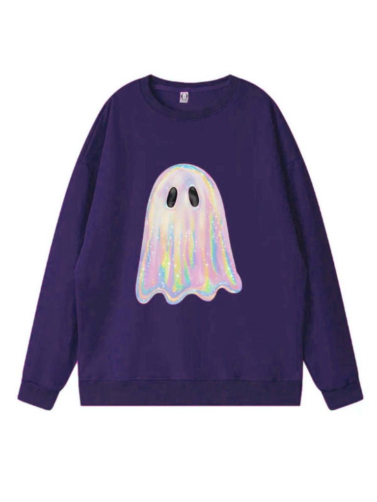 Vintage 1980er Halloween Geist Kürbis Sweatshirt