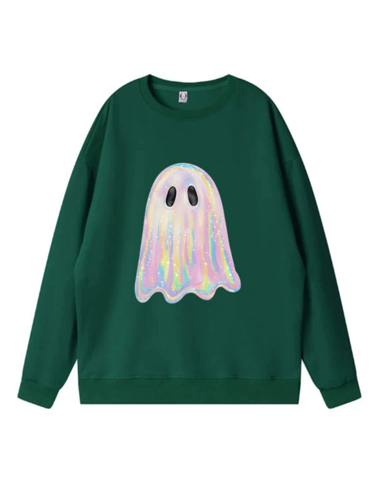 Vintage 1980er Halloween Geist Kürbis Sweatshirt