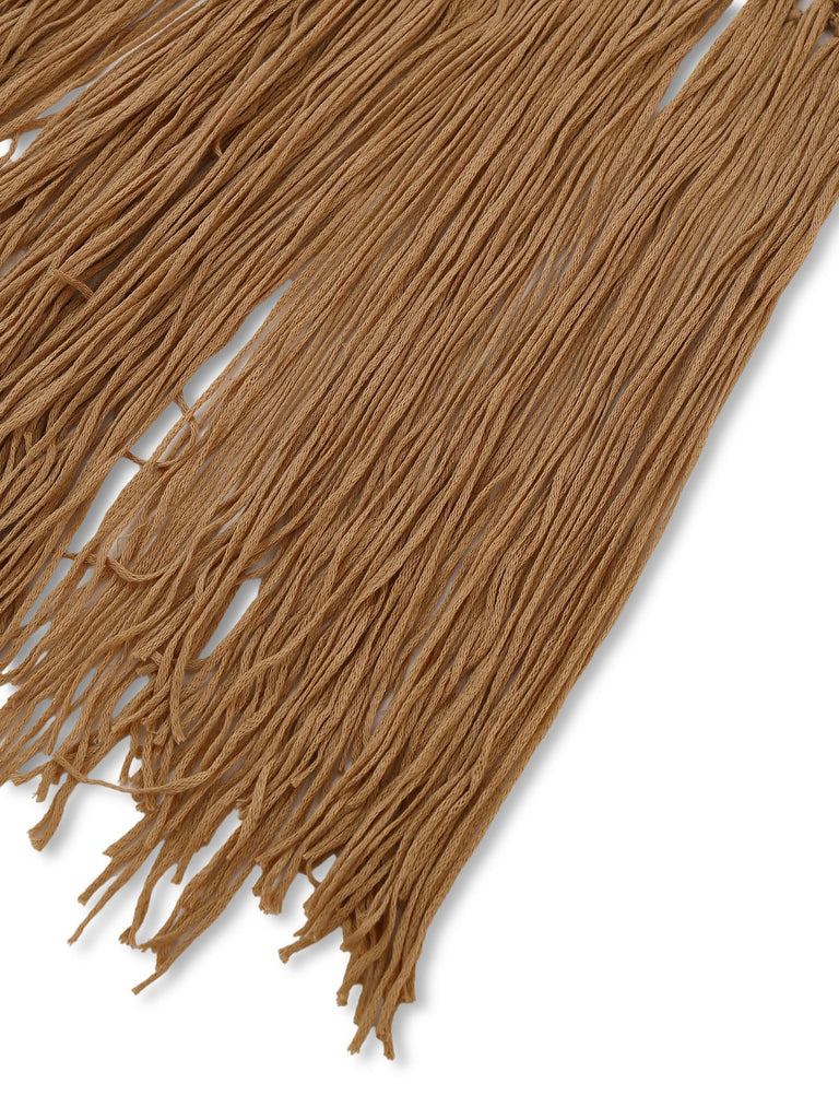 1960er Häkeln Fransen Cutout Halter Bikini Cover-Up