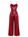 1970er Kette Träger Pailletten Disco Jumpsuit