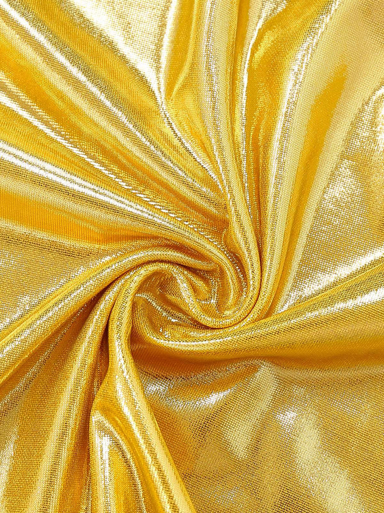 1960er Metallisch Halter Schlüsselloch Figurbetontes Kleid