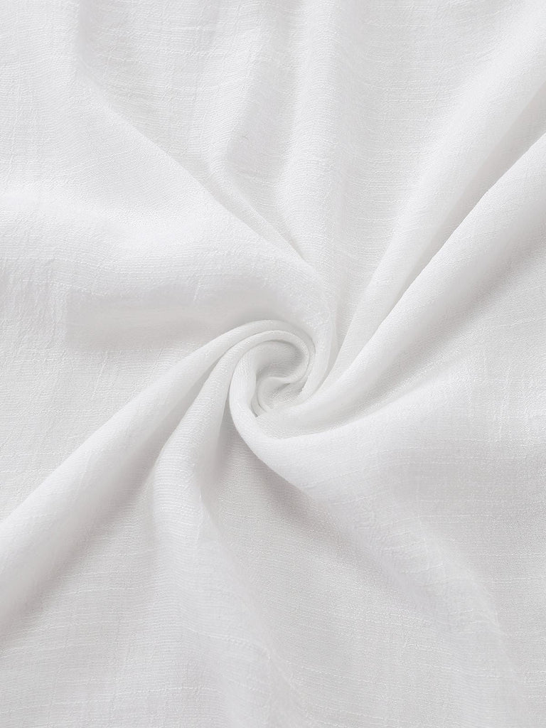 1930er Solide V-Ausschnitt Viskose Noppen Strand Cover-Up