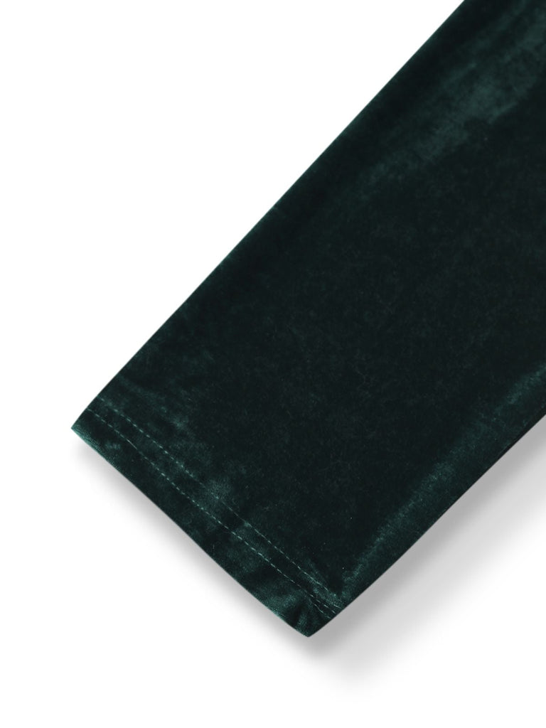 1980er Weihnachten Pelzbesatz Hooded Samt Kleid