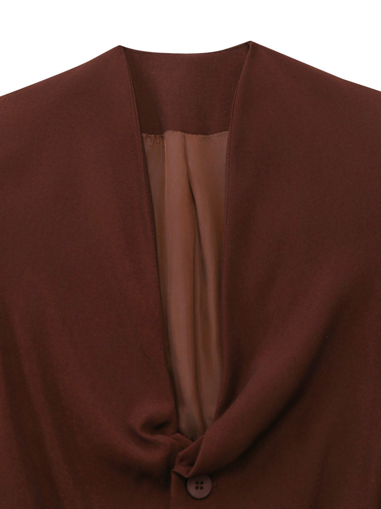 50er taillierter Blazer mit Knöpfen