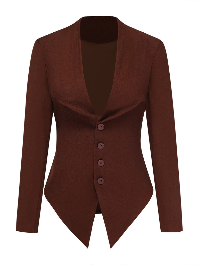 50er taillierter Blazer mit Knöpfen