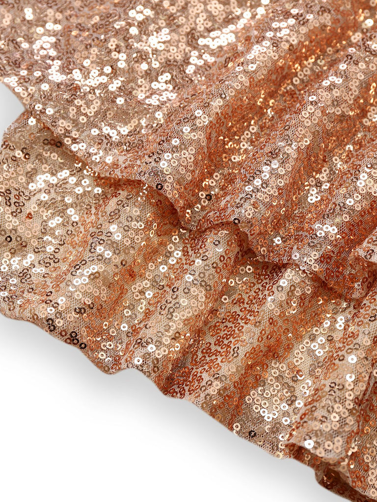 1960er Pailletten Riemchen V-Ausschnitt Culotte Romper