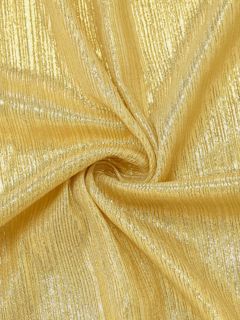 Gold 1980er Metallisch Wickel Bogen Cover Up