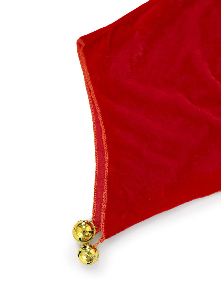 Rot 1970er Weihnachten Elf Jovie Kleid Set