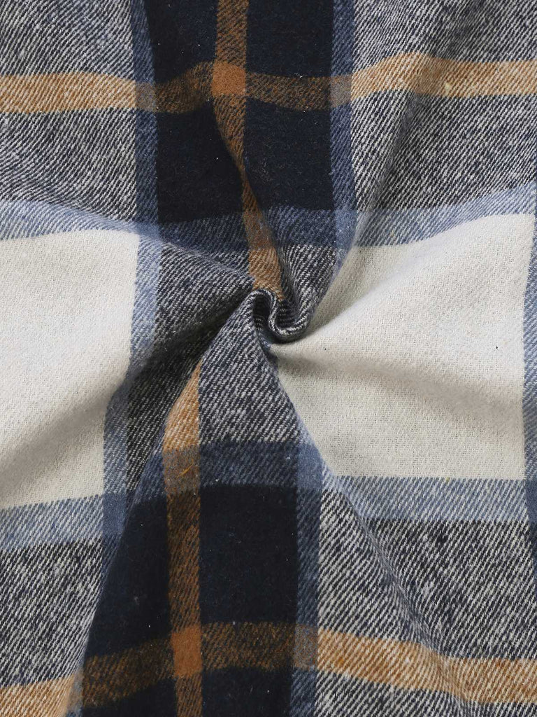 Mehrfarbig 1960er Kariert Gürtel Hemd Kleid