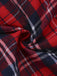 Rot 1960er Plaid Trägerlos Patchwork Kleid Set