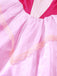 Rosa 1940er Prinzessin Schulterfrei Tüll Party Kleid