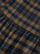 Dunkelkaffee 1950er Bogen Träger Plaid Kleid