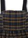 Dunkelkaffee 1950er Bogen Träger Plaid Kleid