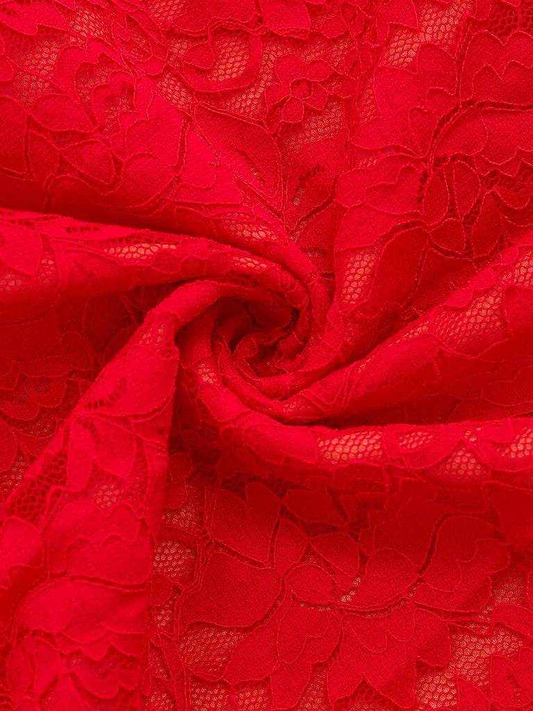 Lila 2PCS 1930er Hocus Pocus Spitze Blumen Top & Rock