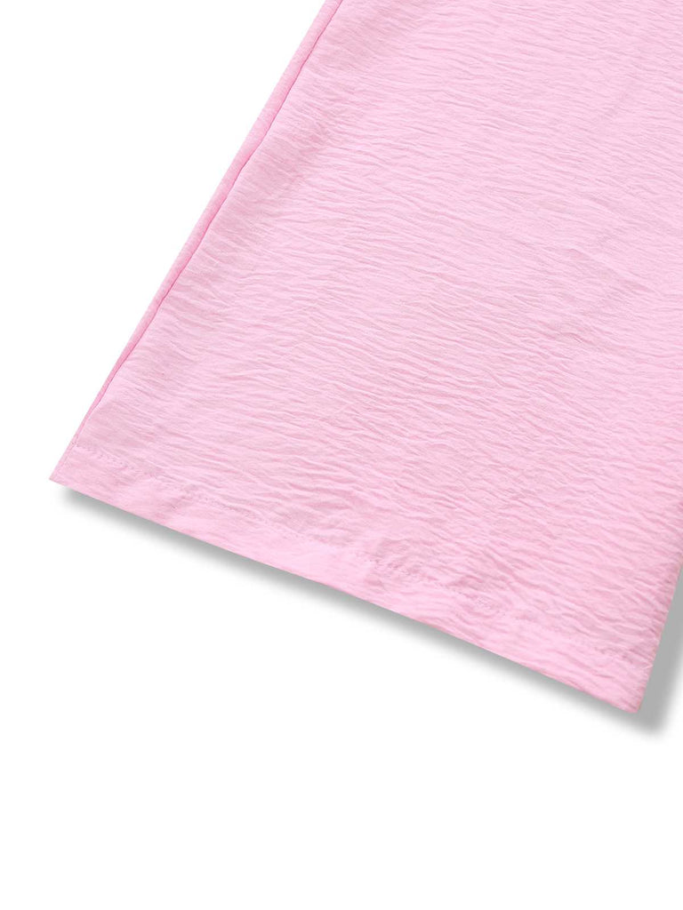 1970er Welle-Trimmen Spaghetti Träger Weites Bein Jumpsuit