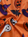 Orange 1960er Halloween Spitze Patchwork Nachtwäsche