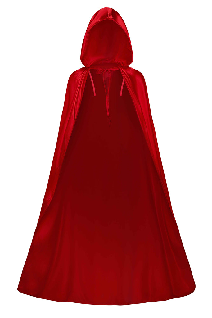 2PCS Rot 1970er Reiten Hood Kostüm Cape Mit Korsett Kleid