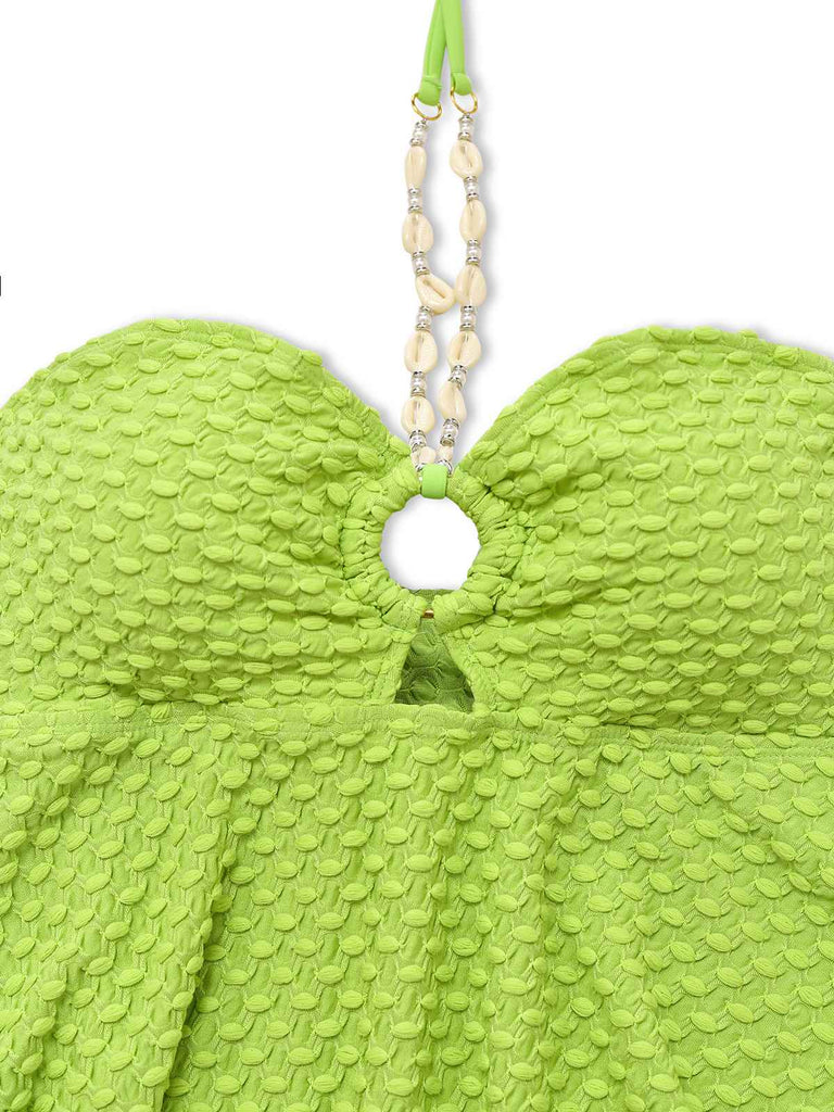 1940er Muschel Kette Schnürung Halfter Bademode