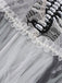 Grau 1930er Halloween Geisterbraut Netz Kleid