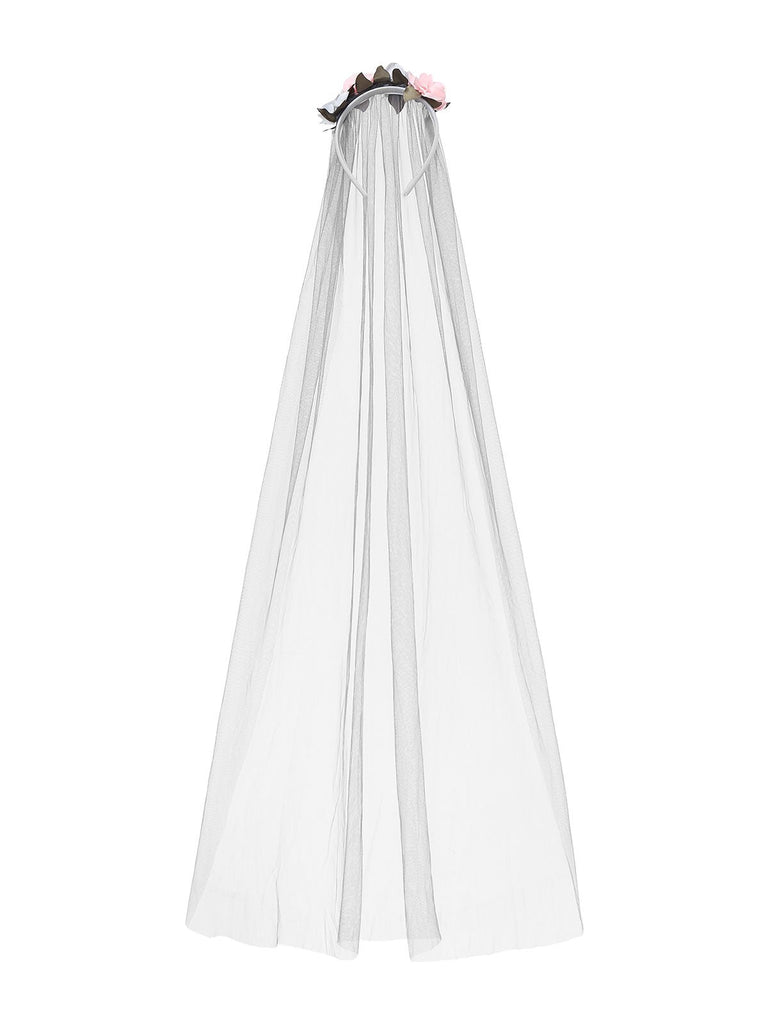 Grau 1930er Halloween Geisterbraut Netz Kleid