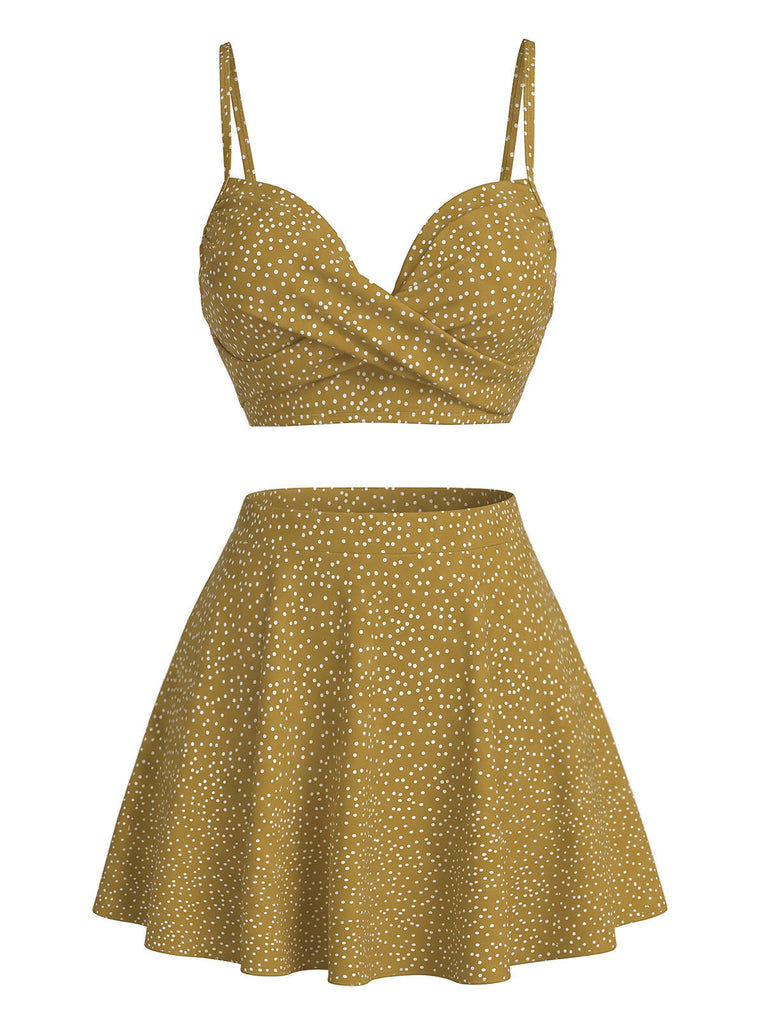 Tankini-Set mit Polka-Dots und Bügeln aus den 1950er Jahren