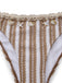 Khakies 50er Tankini-Set mit Streifen und Häkelarbeit