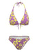 Tropischer Bikini mit Blumenmuster aus den 1960er Jahren – Vintage-Mode, Retro-Stil